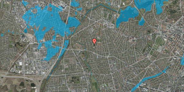 Oversvømmelsesrisiko fra vandløb på Stenløsevej 37, 2700 Brønshøj