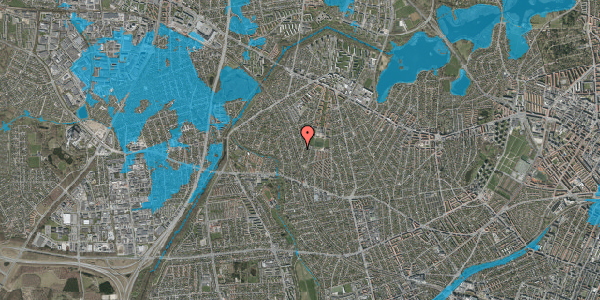 Oversvømmelsesrisiko fra vandløb på Stenløsevej 38A, 2700 Brønshøj