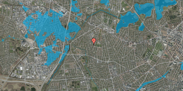 Oversvømmelsesrisiko fra vandløb på Stenløsevej 48, 2700 Brønshøj