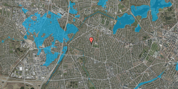 Oversvømmelsesrisiko fra vandløb på Stenløsevej 58, 2700 Brønshøj