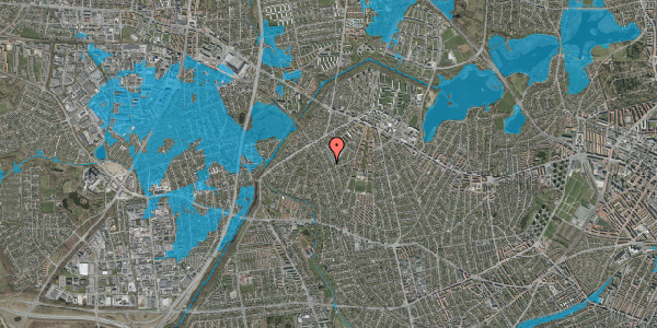 Oversvømmelsesrisiko fra vandløb på Stenløsevej 76, 2700 Brønshøj
