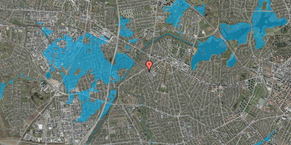 Oversvømmelsesrisiko fra vandløb på Stenløsevej 102, 2700 Brønshøj
