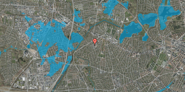 Oversvømmelsesrisiko fra vandløb på Stenmaglevej 121, 2700 Brønshøj