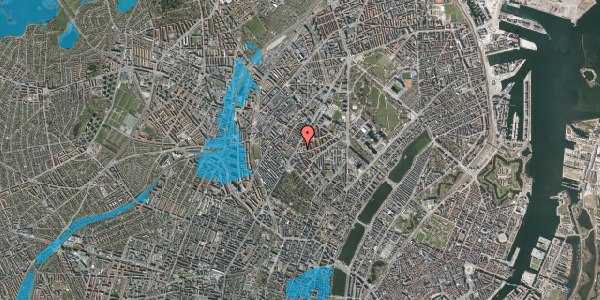 Oversvømmelsesrisiko fra vandløb på Stevnsgade 33, 2. th, 2200 København N