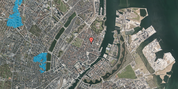 Oversvømmelsesrisiko fra vandløb på Store Kongensgade 55, 1. th, 1264 København K