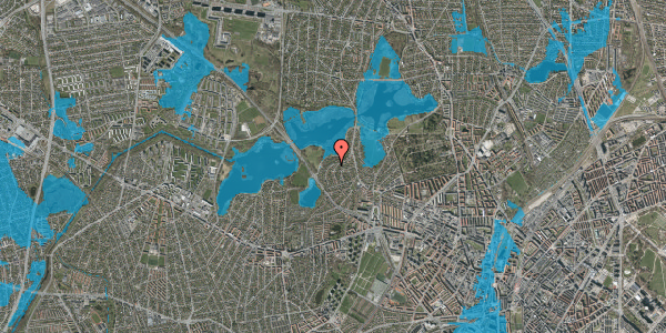 Oversvømmelsesrisiko fra vandløb på Storkebakken 28, 2400 København NV