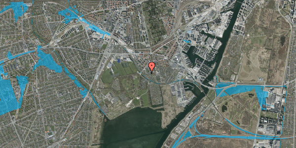 Oversvømmelsesrisiko fra vandløb på Stradellasvej 30, 1. 3, 2450 København SV