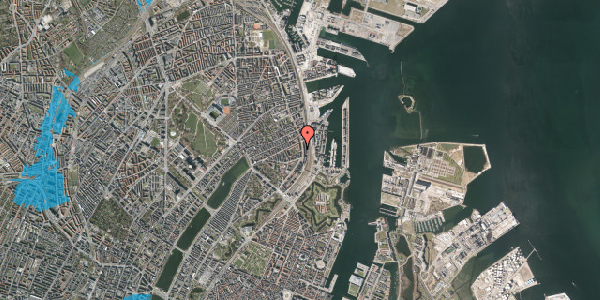 Oversvømmelsesrisiko fra vandløb på Strandboulevarden 5, kl. 1, 2100 København Ø