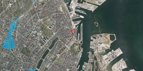 Oversvømmelsesrisiko fra vandløb på Strandboulevarden 12, st. 2, 2100 København Ø