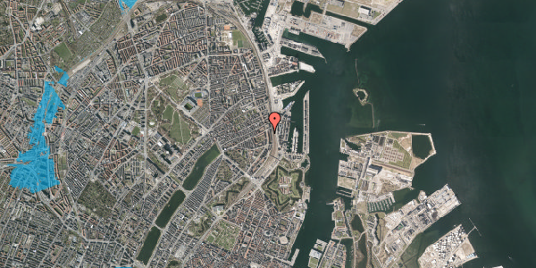 Oversvømmelsesrisiko fra vandløb på Strandboulevarden 18, 5. 4, 2100 København Ø