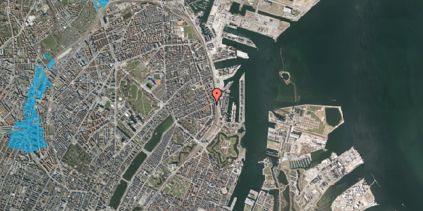 Oversvømmelsesrisiko fra vandløb på Strandboulevarden 20, 3. tv, 2100 København Ø