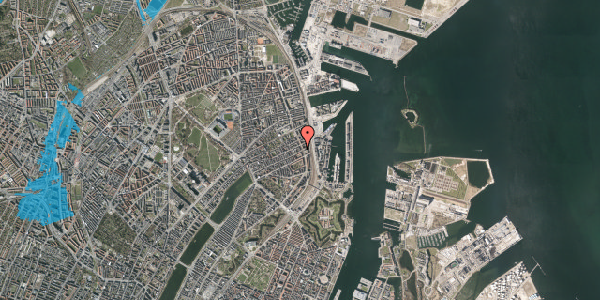 Oversvømmelsesrisiko fra vandløb på Strandboulevarden 21, 2. th, 2100 København Ø