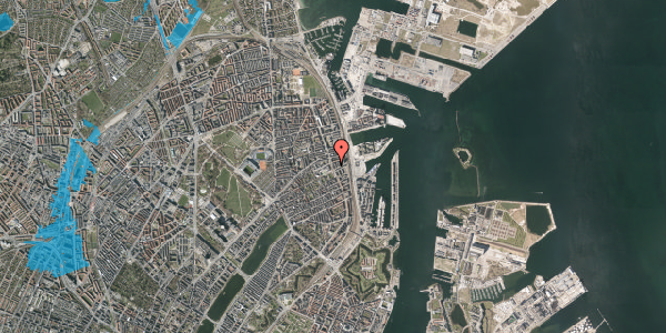 Oversvømmelsesrisiko fra vandløb på Strandboulevarden 62A, 4. , 2100 København Ø
