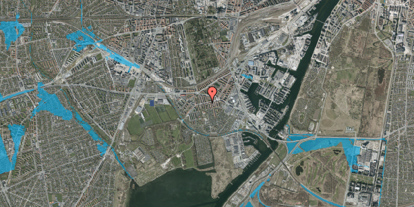 Oversvømmelsesrisiko fra vandløb på Straussvej 17, 1. tv, 2450 København SV