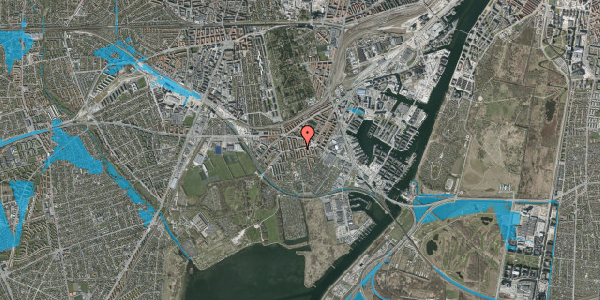 Oversvømmelsesrisiko fra vandløb på Straussvej 18, 2. tv, 2450 København SV