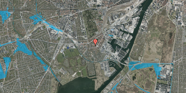 Oversvømmelsesrisiko fra vandløb på Straussvej 22, 1. tv, 2450 København SV