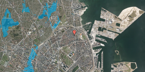 Oversvømmelsesrisiko fra vandløb på Strynøgade 3, 3. th, 2100 København Ø