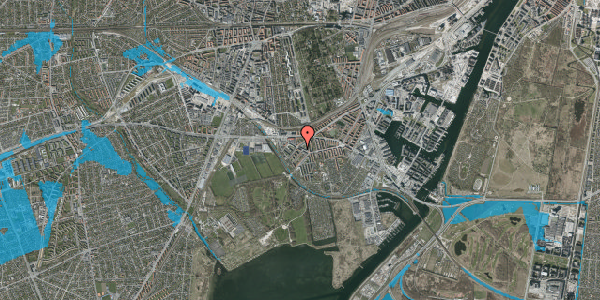 Oversvømmelsesrisiko fra vandløb på Stubmøllevej 9, 2. tv, 2450 København SV