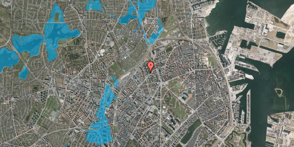 Oversvømmelsesrisiko fra vandløb på Studsgaardsgade 5, 7. th, 2100 København Ø