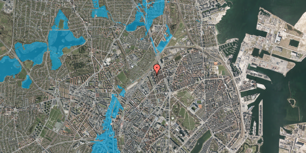 Oversvømmelsesrisiko fra vandløb på Studsgaardsgade 27, 1. tv, 2100 København Ø