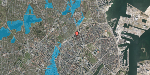 Oversvømmelsesrisiko fra vandløb på Studsgaardsgade 29, 2. tv, 2100 København Ø