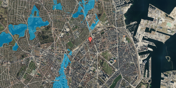Oversvømmelsesrisiko fra vandløb på Studsgaardsgade 29, 7. tv, 2100 København Ø