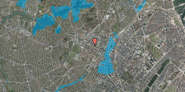 Oversvømmelsesrisiko fra vandløb på Stærevej 10, st. , 2400 København NV