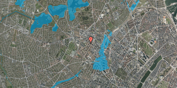 Oversvømmelsesrisiko fra vandløb på Stærevej 11, 3. th, 2400 København NV