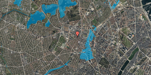 Oversvømmelsesrisiko fra vandløb på Stærevej 14, st. th, 2400 København NV