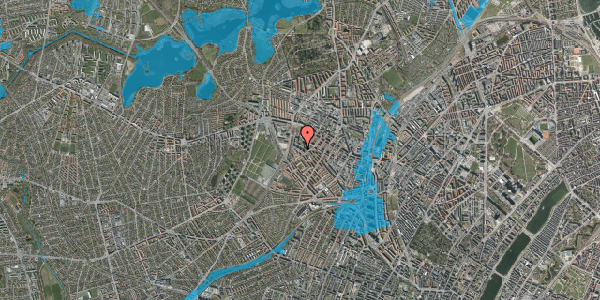 Oversvømmelsesrisiko fra vandløb på Stærevej 32, st. e, 2400 København NV