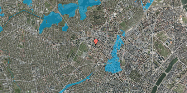 Oversvømmelsesrisiko fra vandløb på Stærevej 34, st. h, 2400 København NV