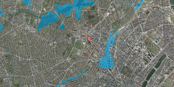 Oversvømmelsesrisiko fra vandløb på Stærevej 36, st. d, 2400 København NV