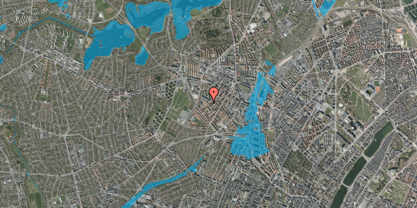 Oversvømmelsesrisiko fra vandløb på Stærevej 51, st. th, 2400 København NV