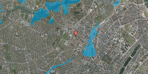 Oversvømmelsesrisiko fra vandløb på Stærevej 58, st. th, 2400 København NV