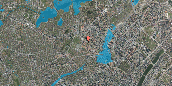 Oversvømmelsesrisiko fra vandløb på Stærevej 69, st. tv, 2400 København NV