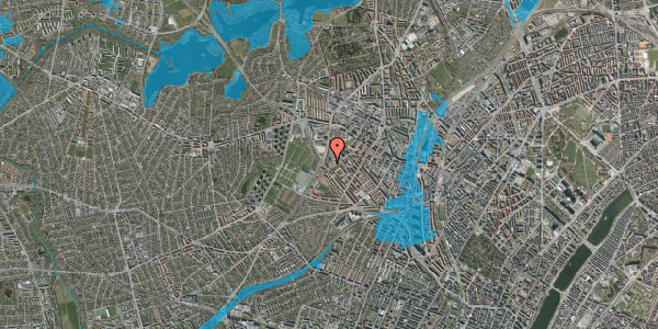 Oversvømmelsesrisiko fra vandløb på Stærevej 72, st. 2, 2400 København NV