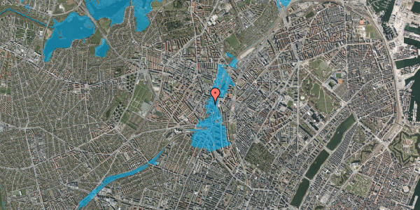 Oversvømmelsesrisiko fra vandløb på Svanevej 7, st. , 2400 København NV