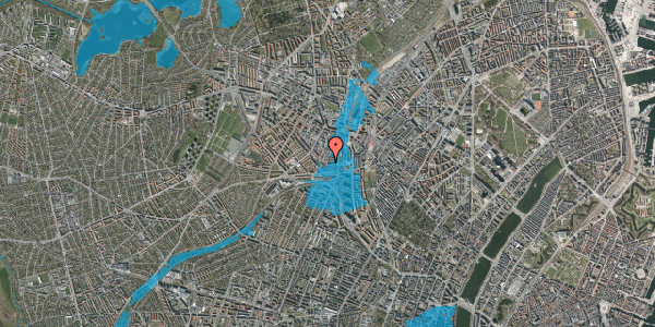 Oversvømmelsesrisiko fra vandløb på Svanevej 35, 4. th, 2400 København NV