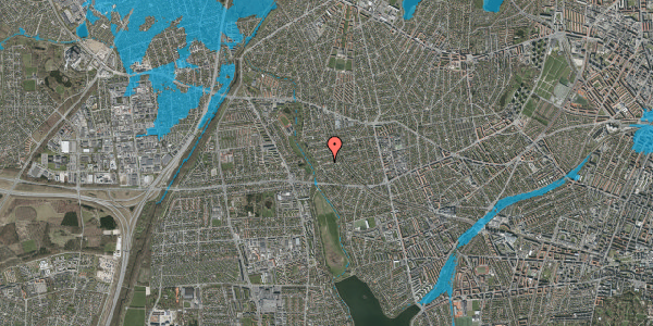 Oversvømmelsesrisiko fra vandløb på Svankærvej 12, 2720 Vanløse