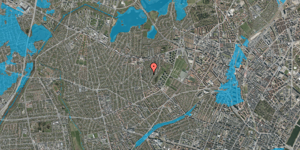 Oversvømmelsesrisiko fra vandløb på Svend Gønges Vej 6, 2700 Brønshøj