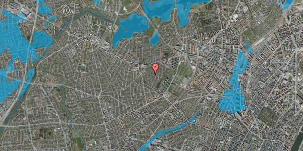 Oversvømmelsesrisiko fra vandløb på Svend Gønges Vej 22A, 2700 Brønshøj