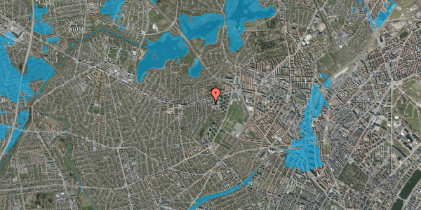 Oversvømmelsesrisiko fra vandløb på Svenskelejren 14, st. 1, 2700 Brønshøj
