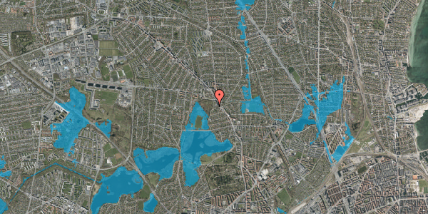 Oversvømmelsesrisiko fra vandløb på Søborghus Park 24, st. tv, 2860 Søborg