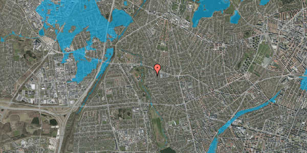 Oversvømmelsesrisiko fra vandløb på Søndervigvej 67, 2720 Vanløse
