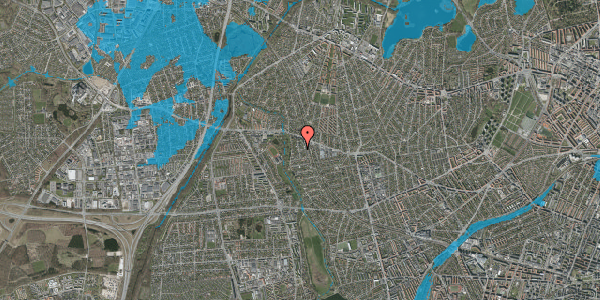 Oversvømmelsesrisiko fra vandløb på Søndervigvej 97, 2720 Vanløse
