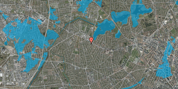 Oversvømmelsesrisiko fra vandløb på Sørupvej 2, 2700 Brønshøj