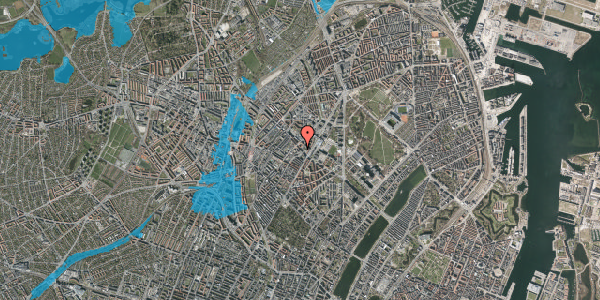 Oversvømmelsesrisiko fra vandløb på Tagensvej 47, 6. 46, 2200 København N