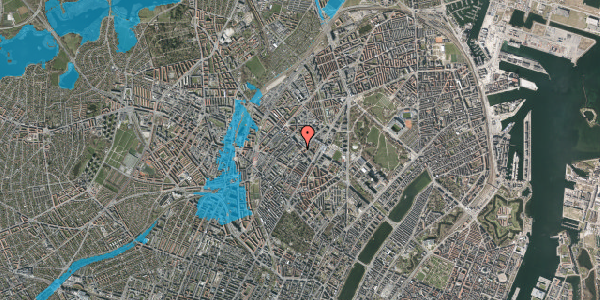 Oversvømmelsesrisiko fra vandløb på Tagensvej 57, 4. th, 2200 København N