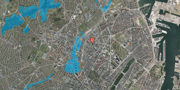 Oversvømmelsesrisiko fra vandløb på Tagensvej 100, 5. , 2200 København N