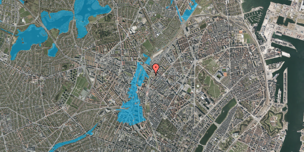 Oversvømmelsesrisiko fra vandløb på Tagensvej 113B, st. tv, 2200 København N